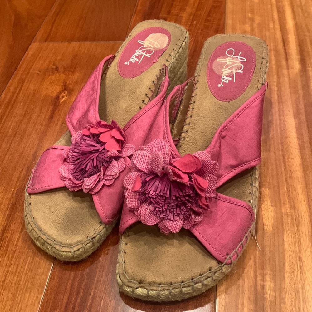 Pink Floral Life Stride Wedges